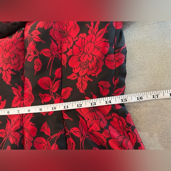 Talbots Back Bow Floral Jacquard A-line Dress (812) - Picture 14 of 16